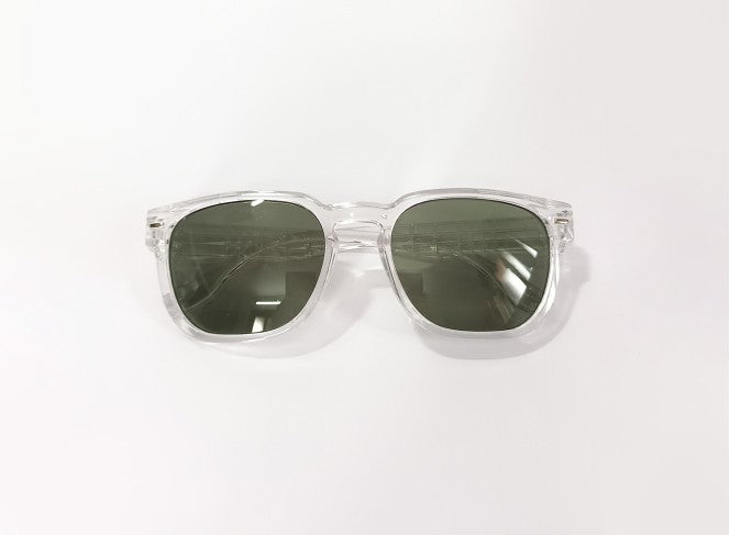 Funk Oval Shaped Olive Green Sunglasses